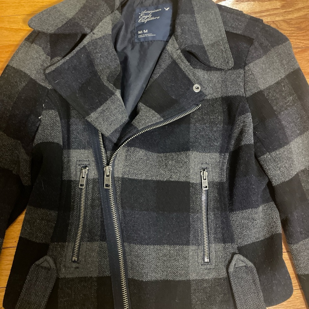 Striped 2000’s American eagle cropped jacket